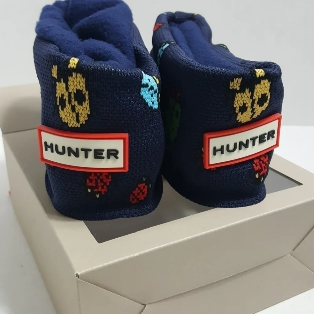NWT Hunter Boot Socks Ladybird print kids XL Ladybugs Fleece Youth 3-5 NIB